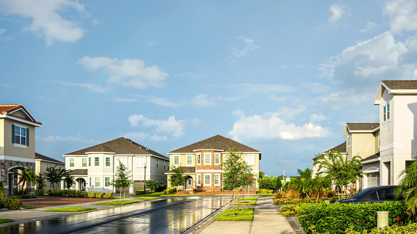 Colorful homes in Orlando, Florida